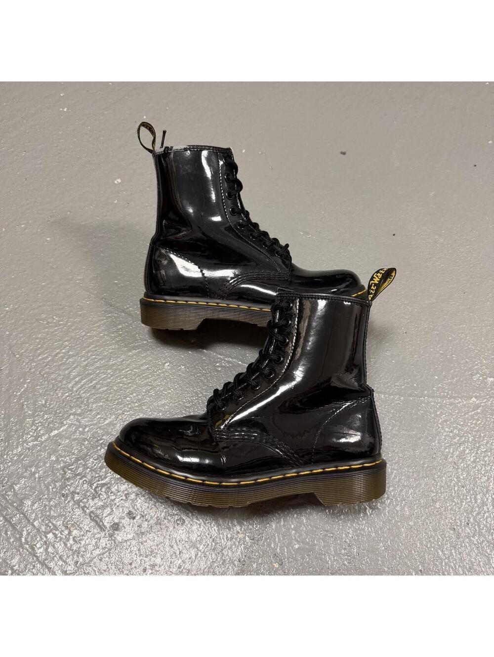 Dr. Martens 1460 W Patent Leather High Top Boots
